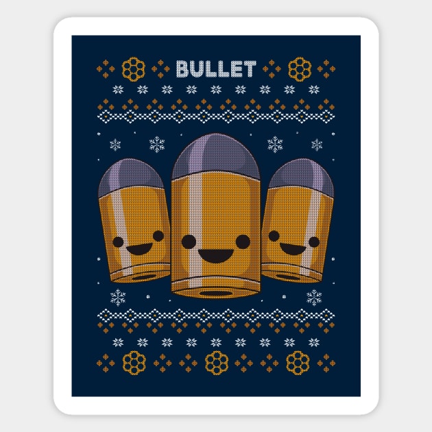 Bullets Christmas Sticker by Alundrart